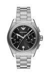 EMPORIO ARMANI Federico Chronograph Silver Stainless Steel Bracelet