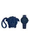 VERSACE Medusa Pop Blue Rubber Strap