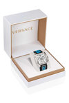 VERSACE Dominus Chronograph Three Tone Rubber Strap