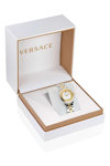 VERSACE Greca Flourish Two Tone Stainless Steel Bracelet