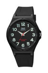 Q&Q Watch Black Plastic Strap