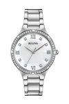 BULOVA Crystal Swarovski Silver Stainless Steel Bracelet