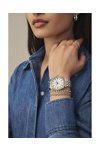 TIMEX Trend Ariana Crystals Two Tone Stainless Steel Bracelet