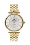 BEVERLY HILLS POLO CLUB Diamond Gold Stainless Steel Bracelet