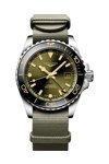 LONGINES HydroConquest Automatic Dual Time Khaki Synthetic Strap