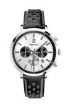 PIERRE LANNIER Baron Chronograph Black Leather Strap