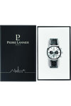 PIERRE LANNIER Baron Chronograph Black Leather Strap