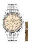 LUCIEN ROCHAT Montreux Chronograph Silver Stainless Steel Bracelet Gift Set