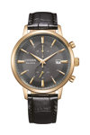 CITIZEN Eco-Drive Chronograph Black Leather Strap