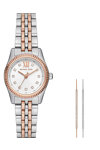 MICHAEL KORS Lexington Crystals Two Tone Stainless Steel Bracelet Gift Set