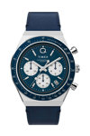 Q Timex Tachymeter Blue Leather Strap