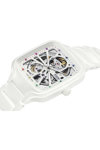 RADO True Square Gemstones Automatic Open Heart White Ceramic Bracelet (R27073712)