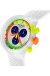 SWATCH Neon Jelly Chronograph White Silicone Strap