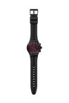 SWATCH Irony Crimson Mystique Chronograph Black Rubber Strap