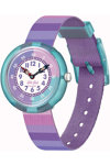 FLIK FLAK Organized Chaos Stripy Purple Plastic Strap