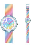 FLIK FLAK Organized Chaos Liquid Rainbow Multicolor Plastic Strap