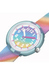 FLIK FLAK Organized Chaos Liquid Rainbow Multicolor Plastic Strap