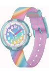 FLIK FLAK Organized Chaos Liquid Rainbow Multicolor Plastic Strap