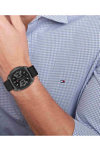 TOMMY HILFIGER Casual Black Leather Strap