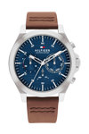 TOMMY HILFIGER Sport Brown Leather Strap