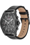 TOMMY HILFIGER Sport Black Leather Strap