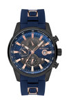 QUANTUM Adrenaline Dual Time Blue Silicone Strap