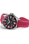 HAMILTON Khaki Navy Scuba Automatic Pink Rubber Strap