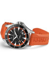 HAMILTON Khaki Navy Scuba Automatic Orange Rubber Strap