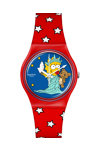 SWATCH Simpsons Little Lady Liberty Red Silicone Strap