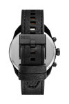 DIESEL Spiked Chronograph Black Leather Strap