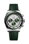 LONGINES Conquest Automatic Chronograph Green Rubber Strap