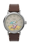 TIMEX Standard x Peanuts Snoopy At The Beach Brown Leather Strap