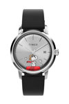 TIMEX Marlin x Peanuts Snoopy Flying Ace Automatic Black Leather Strap