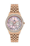 BEVERLY HILLS POLO CLUB Crystals Rose Gold Stainless Steel Bracelet