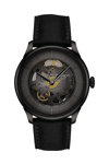 TISSOT T-Classic Chemin Des Tourelles Squelette Automatic Black Leather Strap