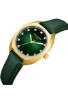 LEE COOPER Crystals Green Leather Strap