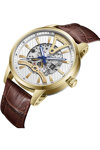 BEVERLY HILLS POLO CLUB Automatic Brown Leather Strap