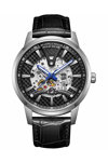 BEVERLY HILLS POLO CLUB Automatic Black Leather Strap