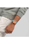 SWATCH Essentials Juicy Apricot Chronograph Turqoise Silicone Strap