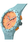 SWATCH Essentials Juicy Apricot Chronograph Turqoise Silicone Strap