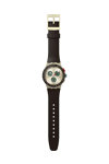 SWATCH Essentials Obsidian Ink Chronograph Black Silicone Strap