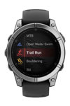 GARMIN Fenix E 47mm Silver with Black Silicone Strap