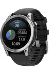 GARMIN Fenix E 47mm Silver with Black Silicone Strap