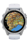 GARMIN Fenix 8 43mm AMOLED Silver with Whitestone Silicone Band