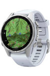 GARMIN Fenix 8 43mm AMOLED Silver with Whitestone Silicone Band