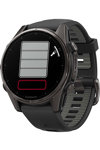 GARMIN Fenix 8 43mm AMOLED Sapphire Titanium Gray with Black Silicone Band