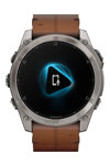 GARMIN Fenix 8 51mm AMOLED Sapphire Titanium with Chestnut Brown Leather Strap