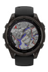 GARMIN Fenix 8 47mm Solar Sapphire Titanium Carbon Gray with Black Silicone Band