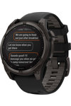 GARMIN Fenix 8 47mm Solar Sapphire Titanium Carbon Gray with Black Silicone Band