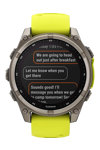 GARMIN Fenix 8 47mm Solar Sapphire Titanium with Amp Yellow Silicone Band (προπαρ.)